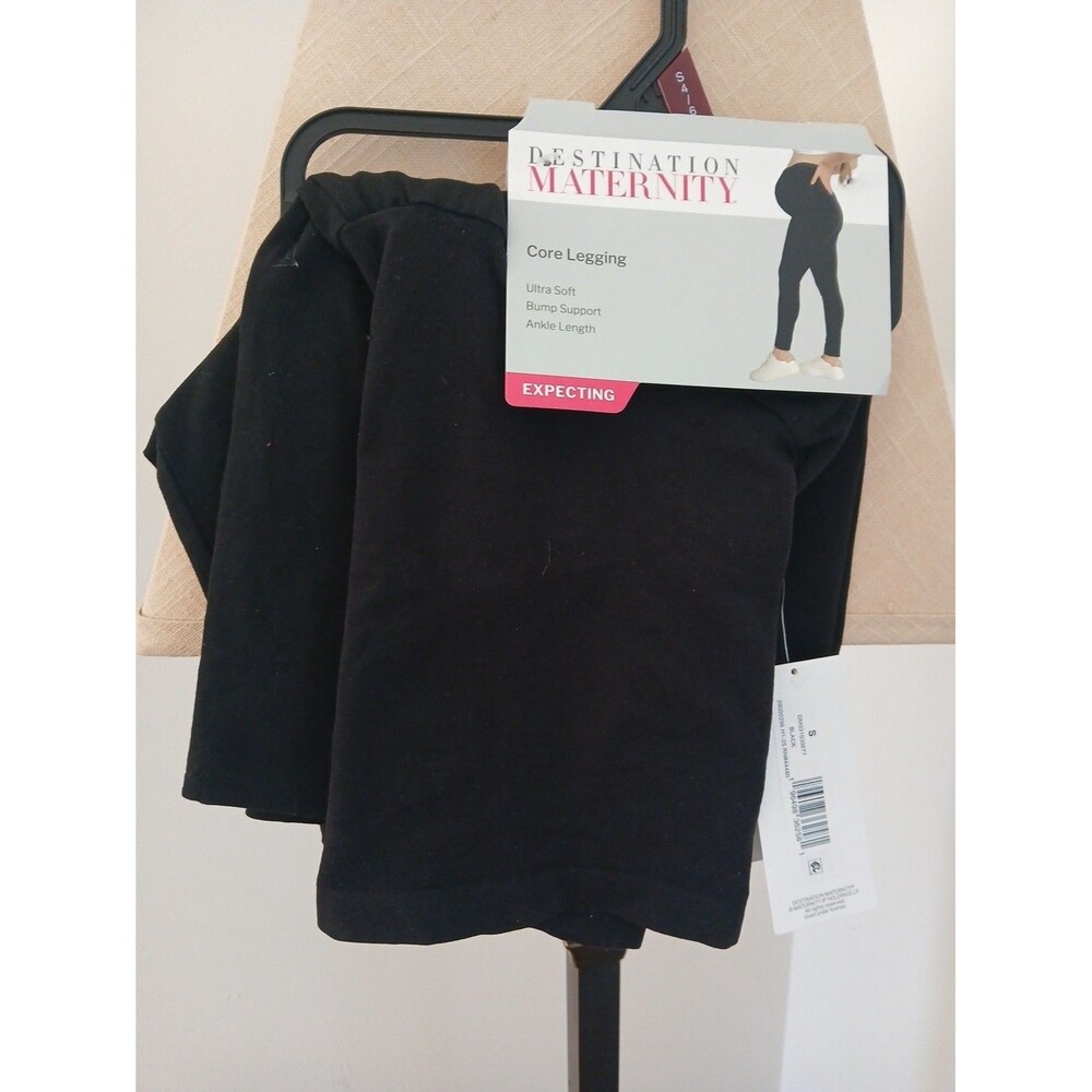 DESTINATION MATERNITY Expecting Core Legging Ultra Soft Bump Support Ankle S